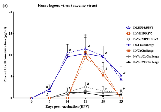 PRRS intradermal vaccination: IL 10 supernatant stimulated BMC vaccine strain